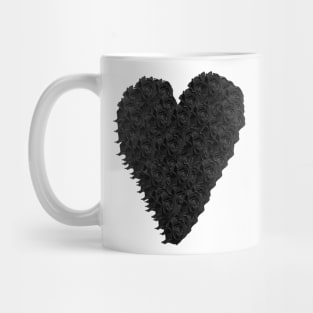 Black Rose Heart Mug
